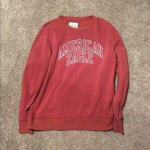 American Eagle Outfitters Men's Red Crewneck Sweater
